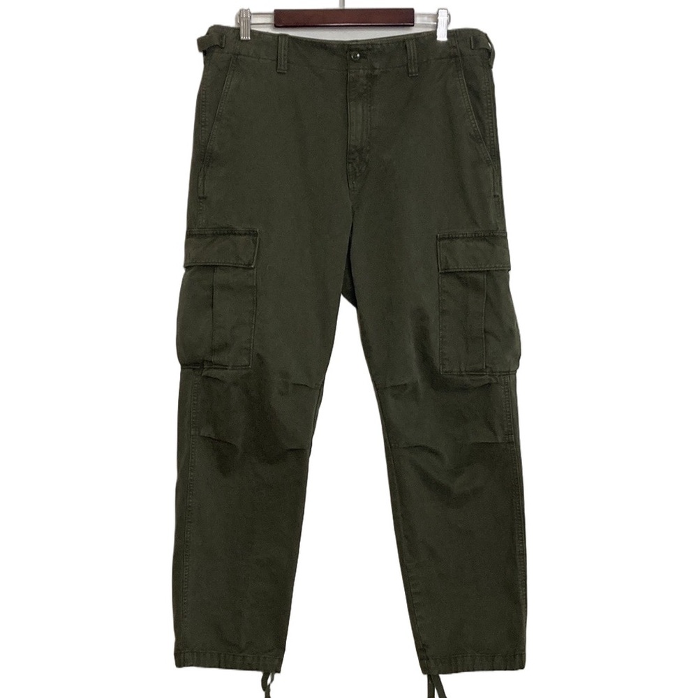 Banana Republic Cargo Pants Mens 35 x 30 Army Green Cotton Canvas Paratrooper